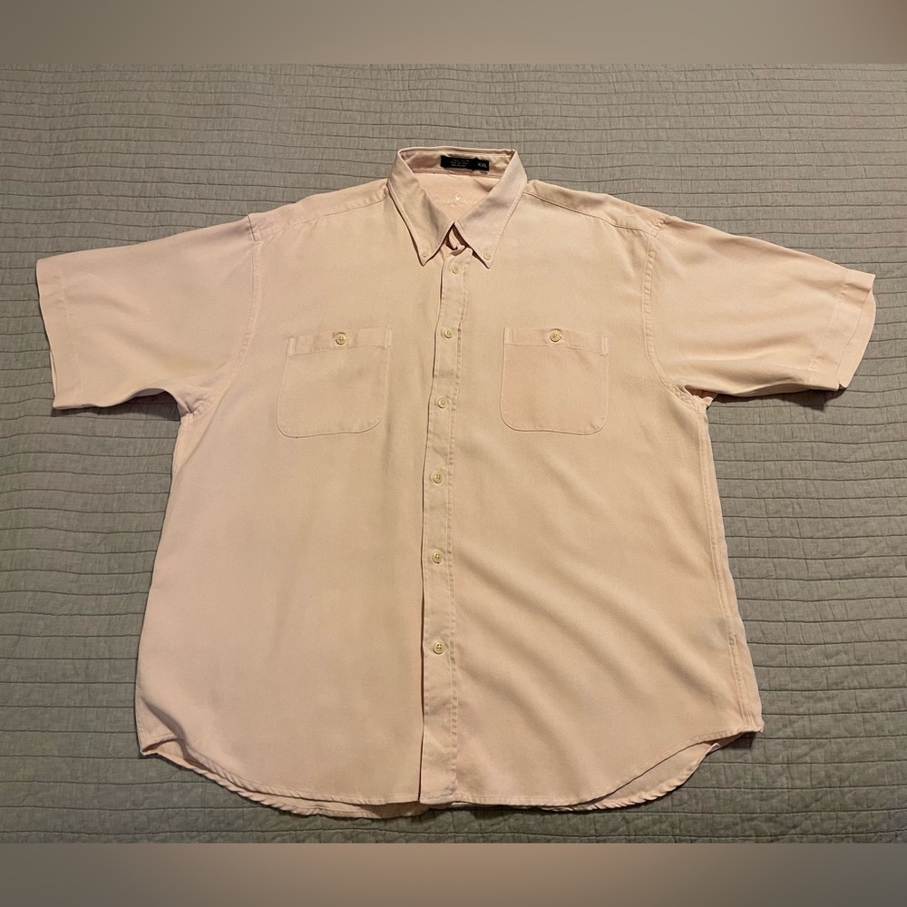 Johnnie Walker Men's  Button Down Shirt 100% Silk Size XXL